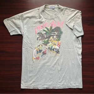 Vintage Philippines Cockfighting T Shirt Hand Painted Size Large